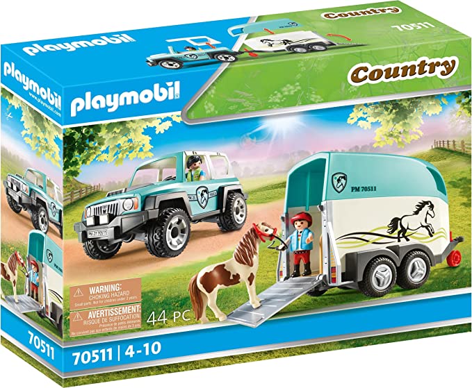Playmobil Car With Pony Trailer 70511