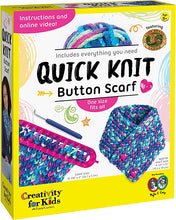 Load image into Gallery viewer, Quick Knit Button Scarf
